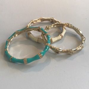 Lilly Pulitzer Bamboo Bangles, Hinge Slide-On